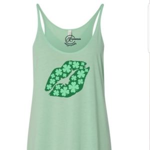 Clover Lips Slouchy Tank